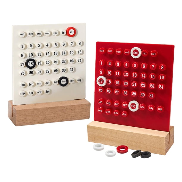 2 × Bonito Calendario , de Fechas, Adornos de Bricolaje, Mes para Escritorio, Regalos para Niños, Oficina , estilo b shamjiam Calendario de aprendizaje