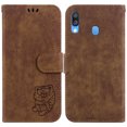 thumbnail image 2 of Compatible with Samsung Galaxy A40 Embossed Cute Tiger Flip Folio Wallet Case Card Pocket Holder Cover, 2 of 5