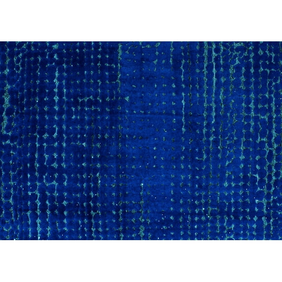 Ahgly Company Indoor Rectangle Abstract Light Blue Modern Area Rugs, 5' x 8'