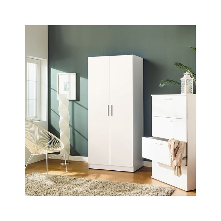 Klair Living Viviane Wood Closet with Hanging Bars and 5 Shelves