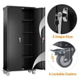 thumbnail image 5 of GangMei 72" Metal Storage Cabinet with Wheels and Pegboard 2025 New, 5 of 8