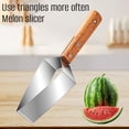 thumbnail image 1 of Cortador de Sandía de Acero Inoxidable con Mango de Madera, Herramienta Multifuncional para Cortar Frutas como Melón y Cantalupo, Utensilio de Cocina para Verano, 1 of 9