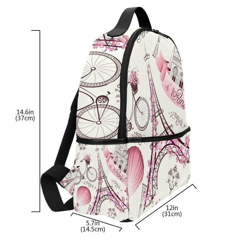 Stylish Eiffel Tower School Backpack Multifunctional Laptop Bag Purse for Students Teens Walmart