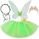 thumbnail image 4 of Conjunto de falda de tul con alas de mariposa para niñas, disfraz de duende verde, hada, tutús para bebés y niñas, faldas de tul mullidas para niñas, 4 of 5