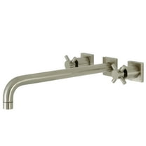 Kingston Brass KS6048DX Concord Two-Handle Wall Mount Roman Tub Faucet, Brushed Nickel