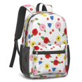 thumbnail image 2 of Pioneer Flower Floral Print Pattern 17" School Backpacks for Teens,Waterproof Oxford Fabric,S-Shape Padded Straps for School,Travel,Hiking,Camping, 2 of 6