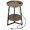 Walnut, variant on Round End Table with Charging Station, USB Ports, Wood Tabletop & Black Metal Frame, 2-Tier Side Table for Living Room, Bedroom, Brown 15.7 * 15.7 * 23.0inches