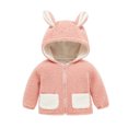 thumbnail image 2 of Godderr Toddler Baby Girls Boys Fleece Hooded Jacket Kids Zip Up Coat Winter Warm Bear Ear Cute Jackets Newborn Autumn Winter Outerwear for 4M-5Y, 2 of 6