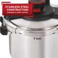 thumbnail image 2 of T-fal P45009 Clipso Autocuiseur de 12 Psi en Acier Inoxydable, Va au Lave-Vaisselle, Sans PTFE, PFOA et Cadmium, Batterie de Cuisine, 8 Pintes, Argent, 2 of 2