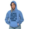 thumbnail image 4 of I Didn't Want to Come Introvert Funny Unisex Plus Fleece Graphic Hoodie Brisco Brands 4X, 4 of 5