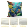 thumbnail image 4 of FUMJ Beautiful Lovely Fishes Pillowcases Watercolor Marine Life Colorful Coral Painting Pillow Case Decorative Throw Pillow Cover for Home Sofa Office, 4 of 5