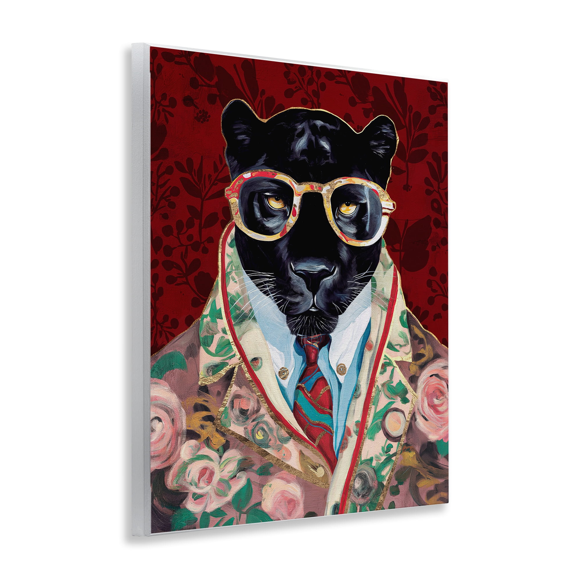 Stupell Industries Fashionable Scarlet Panther Wall Plaque Art, design by Svetlana Aleynikova