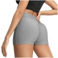 thumbnail image 6 of REALiKUN High Waist Yoga Shorts for Women's Fitness Athletic Workout Running Shorts Gray S, 6 of 8