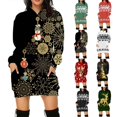 thumbnail image 4 of Vestido sudadera 3D otoño/invierno Sudadera con capucha navideña de moda Sudadera con capucha con bolsillo en la cadera Sudadera con capucha de moda, 4 of 5