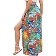 thumbnail image 3 of YIFUNIN Women's Printed Wide Leg Straight Pants with Lace-Up Detail & Side Slit, Casual Flowy Trousers for Bohemian Style, Lightweight Fabric,Multicolor M, 3 of 5