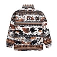 thumbnail image 5 of Uorisanigo Girls Half Zipper Sweatshirts Oversized Drop Shoulder Quarter Zip Pullover Sweatshirts with Long Sleeve Ethnic Aztec Cow Print Athletic Outerwear Top for Sports and Daily Wear, 5 of 7