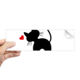 thumbnail image 1 of Shape cat sihouette animal rectangle bumper sticker notebook window decal, 1 of 1