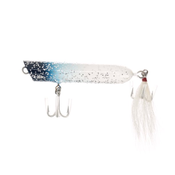 Atom Freshwater 1 1/4 oz Striper Swiper, Popper Lure, Blue Silver
