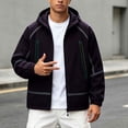 thumbnail image 5 of Bxsruta Mens Windbreaker Lightweight Hooded Full Zip Athletic Jacket Casual Outdoor Coat, 5 of 6