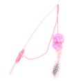 thumbnail image 2 of Funny Cat Stick Pompom Elastic Training Interactive Plastic Cat Wand Toy with Feather, 2 of 8