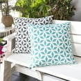 thumbnail image 2 of Homey Cozy 20" Fabric Outdoor Pillow with Aqua Crystal Grid in Spa Blue, 2 of 4
