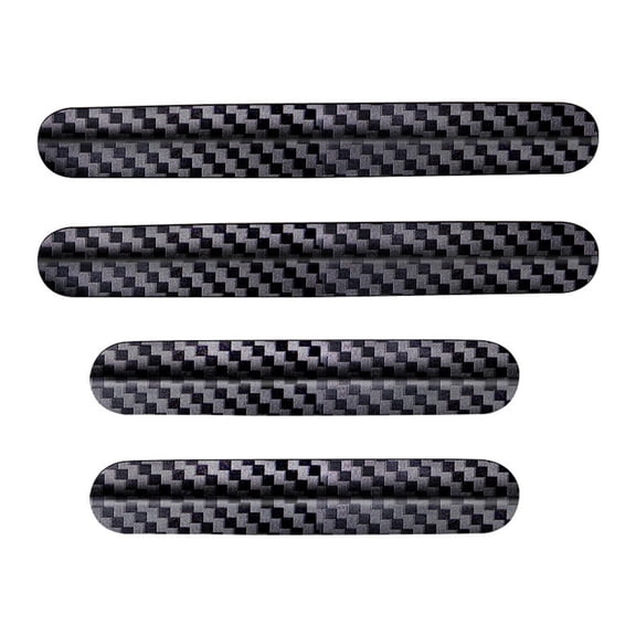 4Pcs Impact Resistant Car Door Guards Carbon Fiber Look, No Drilling, Protects Mirrors & Doors