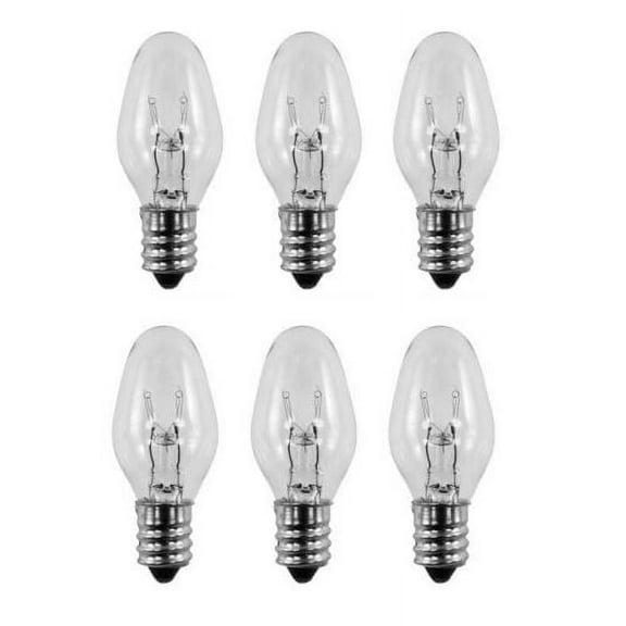 Universal 15W Light Bulbs, E12 Candelabra Base (6 Pack)
