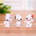 thumbnail image 3 of 12 figuras de dibujos animados de Snoopy, pequeños adornos creativos para el escritorio del hogar y el dormitorio, regalos de cumpleaños para niños y niñas, 3 of 6