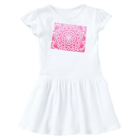 

Inktastic Wyoming Silhouette Mandala Gift Toddler Girl Dress