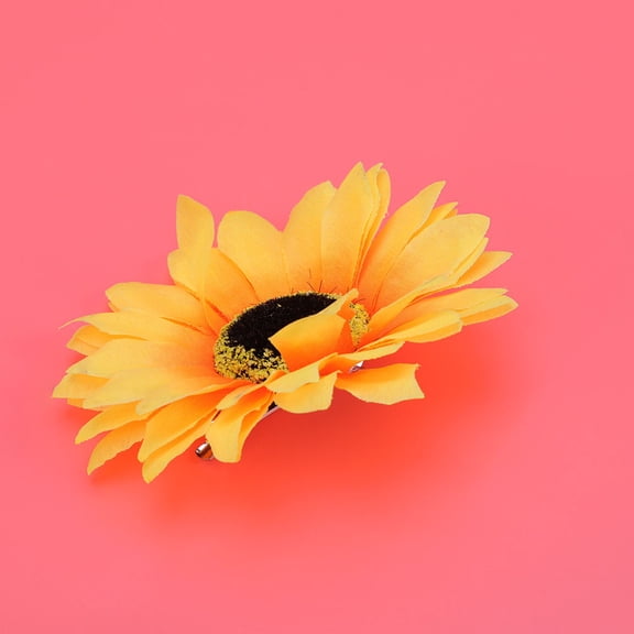 HAMPPLIES 10-Pack Yellow Sunflower Hair Clips Alloy Barrettes for Women Girls Decorative Hair Styling Accessories