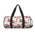 thumbnail image 3 of Rocae Fire Truck Print Round Travel Duffel Bag and Fitness Bag, Women's Waterproof Weekend Tote, Men's Travel and Fitness Essentials, 3 of 8