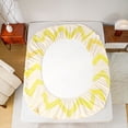thumbnail image 5 of Feelyou Modern Abstract Child Twin Sheet Sets, Stripe Waves Yellow Bedding, 3pcs, 5 of 7