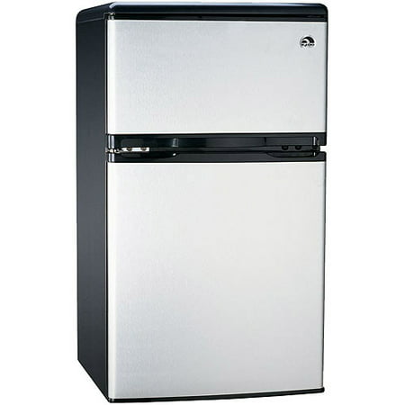 Igloo 3.2 cu. ft. 2-Door Refrigerator and Freezer, Stainless Steel ...