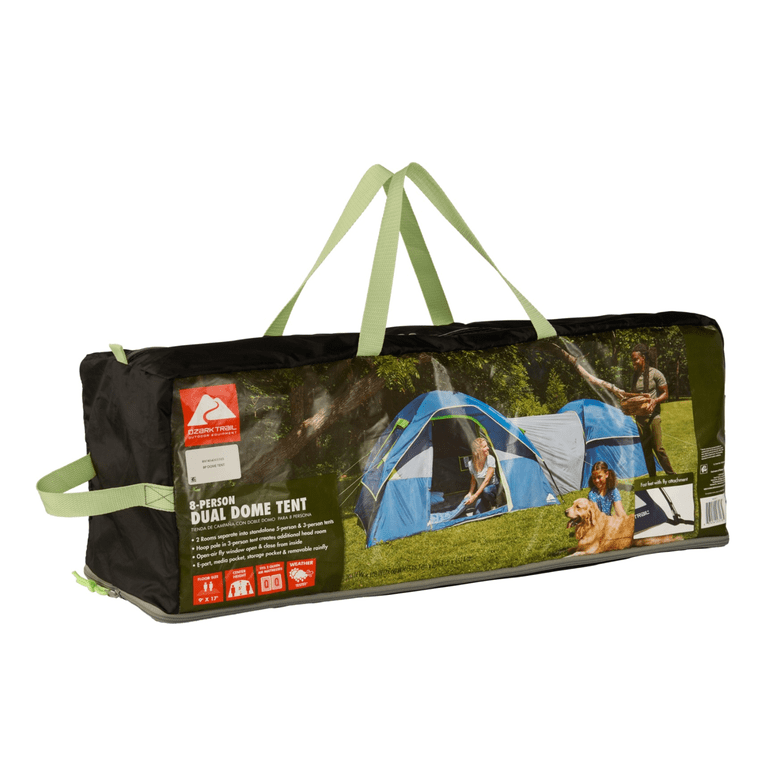 Free Shipping! Ozark Trail 8 Person Dual Dome Tent, 17ft. x 9ft