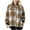 Brown, variant on Bomber Jacket Women Fall Winter Fashion Plaid Shacket Long Sleeve Going Out Casual Outerwear Full Zip up Coat with Pockets Size S