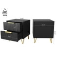 thumbnail image 4 of Behost Black Nightstand for Bedroom Living Room,Modern 2 Drawer Nightstand Bedside Table with Storage, 4 of 10