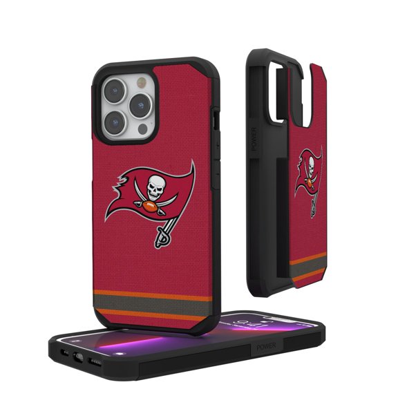 Tampa Bay Buccaneers iPhone Rugged Stripe Design Case