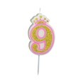 thumbnail image 1 of Baking Birthday Candle Golden Glitter Powder Number Party Pie Cake Decoration Kids Gift, Type 9, 1 of 8