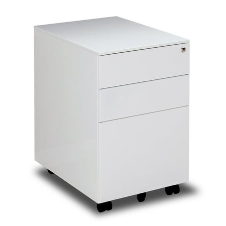 Merax 2 Drawers Metal Vertical Lockable File Cabinet with Hanging File Frame for Legal &Business