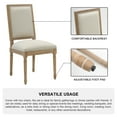 thumbnail image 4 of French Country Dining Chairs Set of 2  Armless Upholstered Dining Chairs Contemporary Dining Room Chairs, Beige, 4 of 8