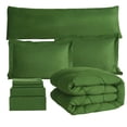 thumbnail image 4 of HIG 8 PCS Modern Comforter Set All Season Bed in a Bag, Green, Full Size, 4 of 12