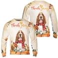 thumbnail image 3 of Happy Thanksgiving Basset Hound with Turkey Pumpkins Autumn Vibes All Over Print 3D Sweatshirt Unisex Merch Bassets Dog Breed Lovers Gifts Idea - 12018, 3 of 6