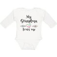 thumbnail image 3 of Inktastic My Grandma Loves Me Heart Grandchild Boys or Girls Long Sleeve Baby Bodysuit, 3 of 5