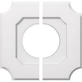 thumbnail image 2 of Ekena Millwork CMP16LE2-07000 16 Pouces OD x 7 Pouces ID Carré Locke Architectural Grade Médaillon de Plafond Contemporain PVC - 2 Pièces, 2 of 4