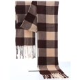 thumbnail image 1 of Bufanda a rayas a cuadros para hombre y mujer, chal térmico informal de diseñador de marca de negocios, bufandas de Cachemira, silenciador oficial, Invierno Fivean unisex, 1 of 2