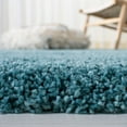 thumbnail image 5 of SAFAVIEH Milan Harlow Solid Plush Shag Runner Rug, Aqua Blue, 2' x 10', 5 of 13