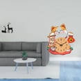 thumbnail image 2 of Reloj de pared con estatua de reno y gato, adorno de mesa de resina, ideal para sala de estar, dormitorio y oficina., 2 of 8