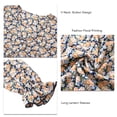 thumbnail image 2 of Vestido Floral Para Mujer, Vestido Floral Con Cuello En V Transpirable, Tela Suave Lavable A Máquina Para Vacaciones ANGGREK  HI1711, 2 of 6