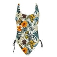 thumbnail image 4 of Women's One Piece Swimsuits 2026 Tummy Control Ruched Slimming Bathing Suit Square Neck Full Coverage Swimwear, 4 of 5