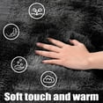 thumbnail image 4 of Area Rugs 4x6 Rug for Bedroom, Fluffy Washable 4 x 6 Dorm Rugs, Plush Fuzzy Shaggy Furry Non-Slip Modern Soft Carpet for Living Room Playroom Kids Room Aesthetic Rug, Black and Dark Gray, 4 of 16